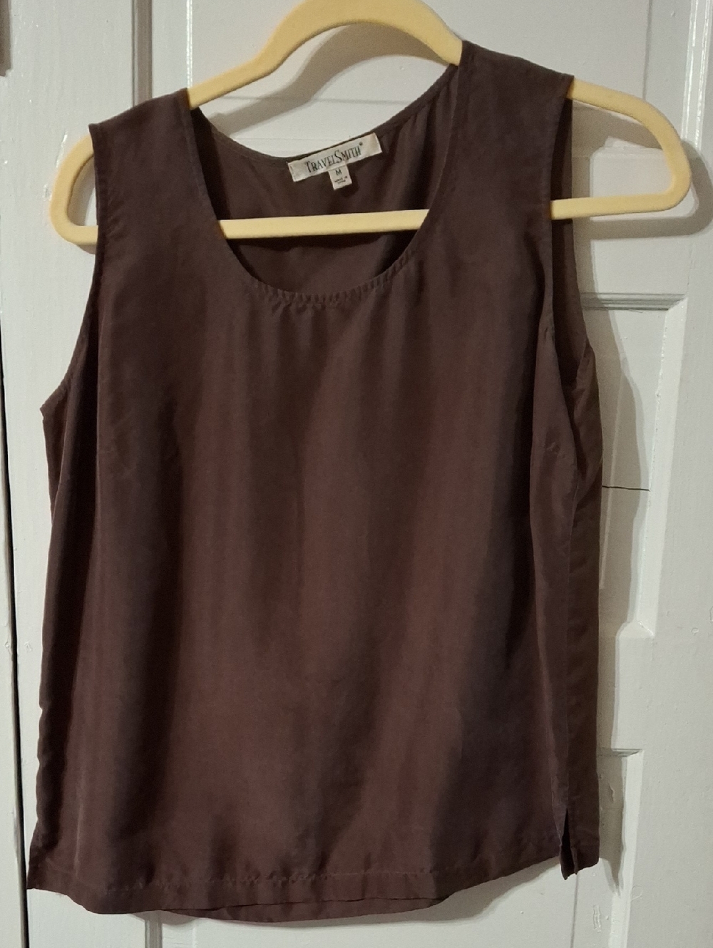 TravelSmith Brown Scoop Neck Sleeveless Top (Mis319)